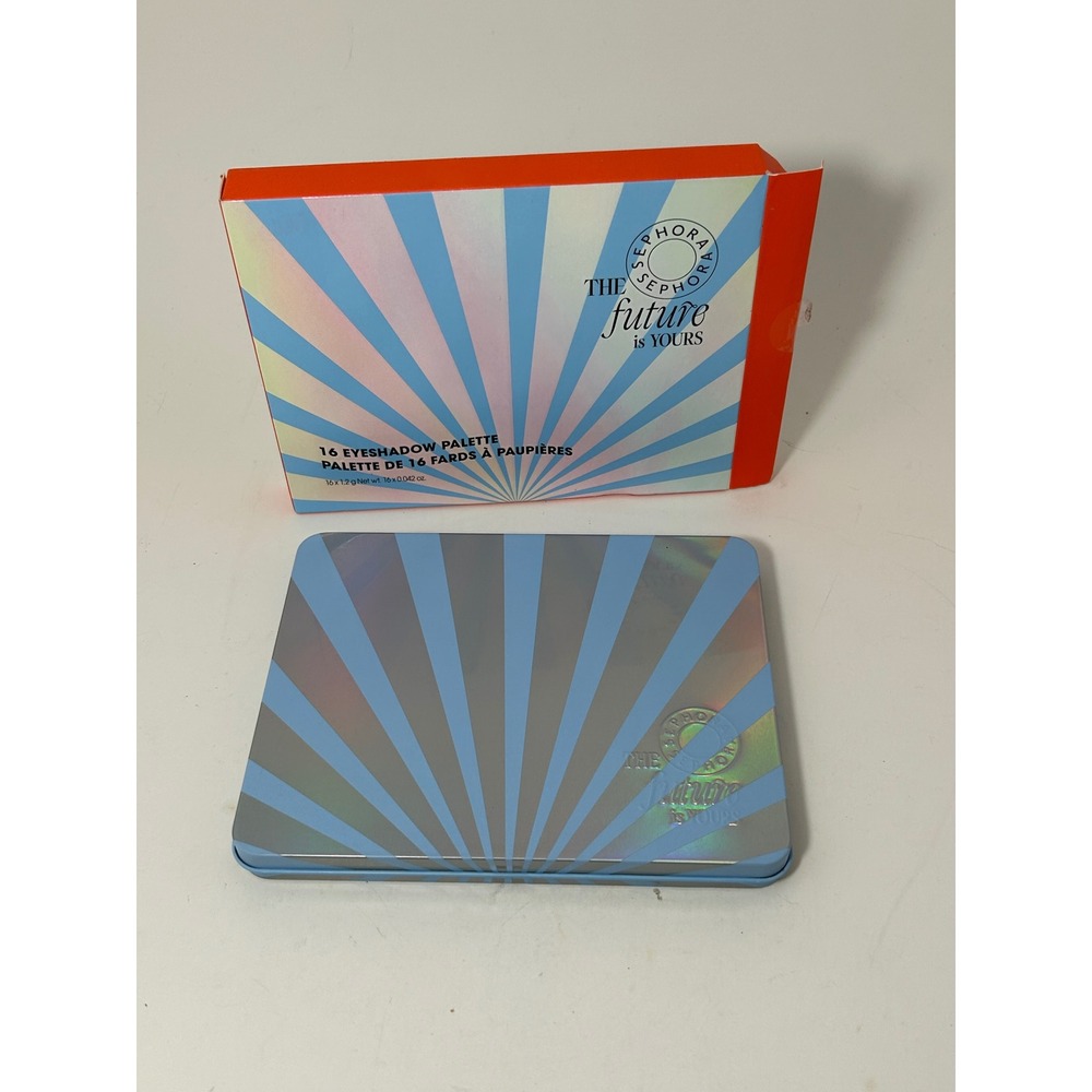 Sephora Collection The Future is Yours 16 Eyeshadow Palette Blue Tin Mirror 35A